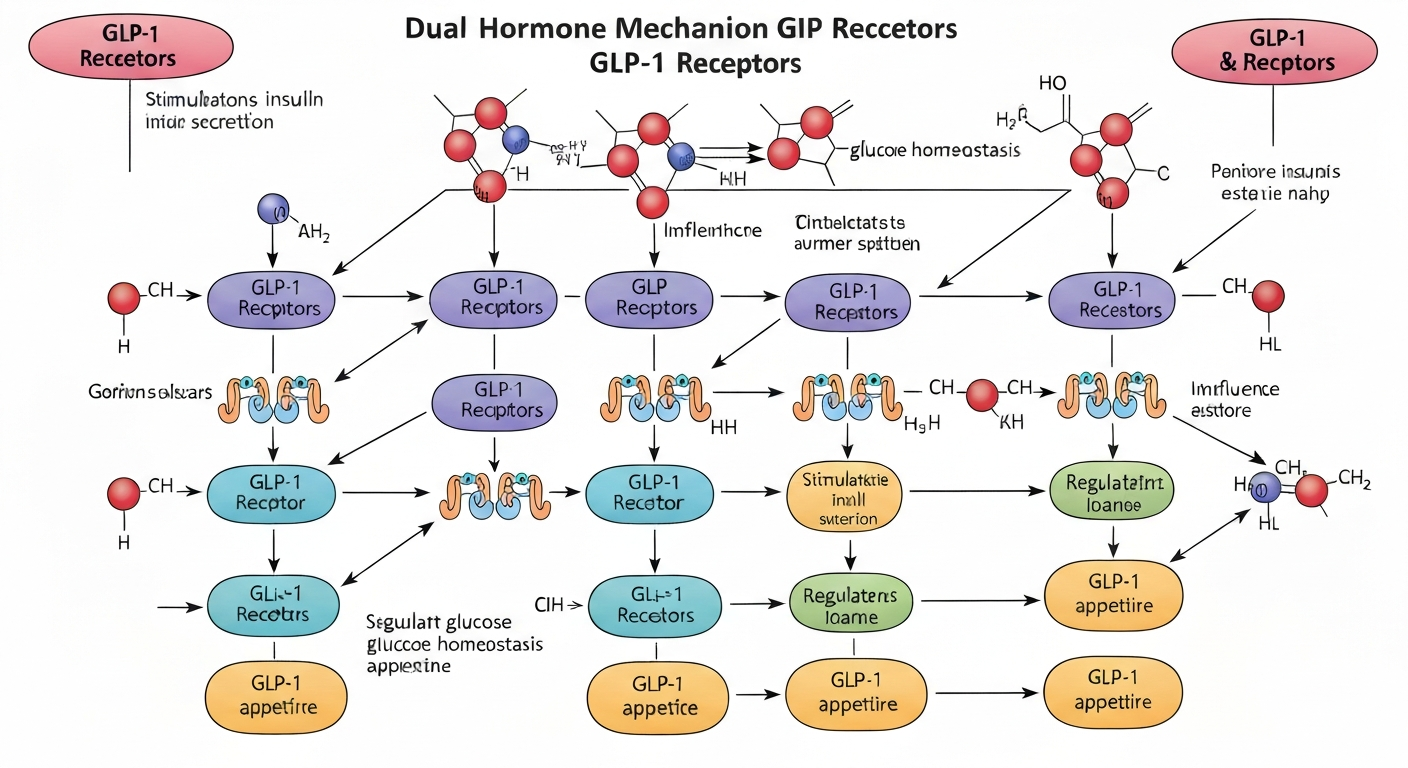 Werkzame stoffen Wegovy en Mounjaro mechanisme
